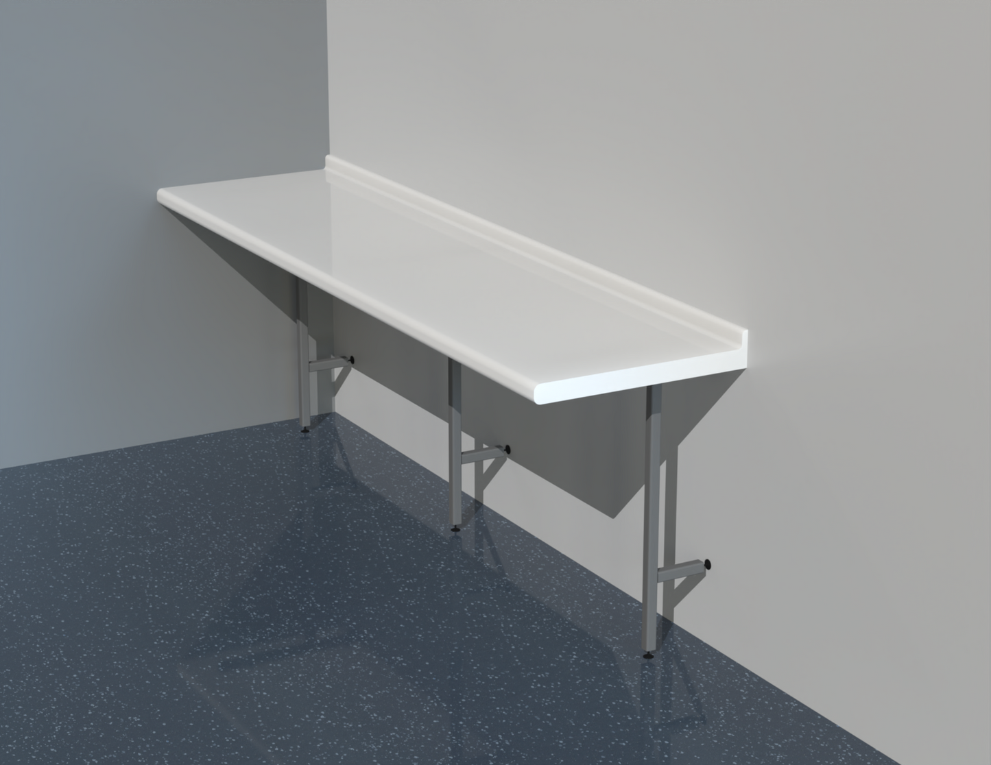 NHS HTM63 Compliant Worktop Full 3D Image