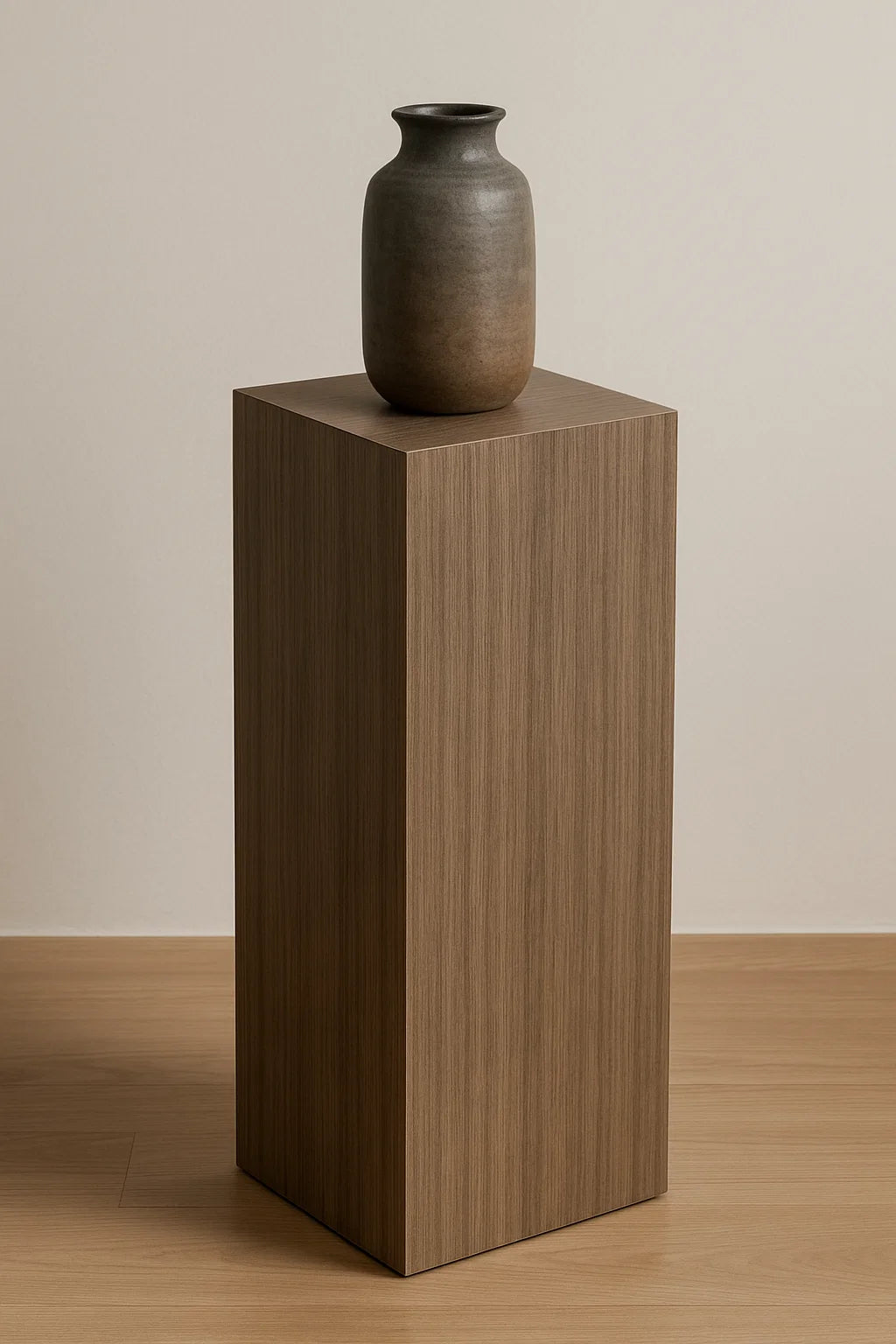 Dark Woodgrain Laminate Display Plinth