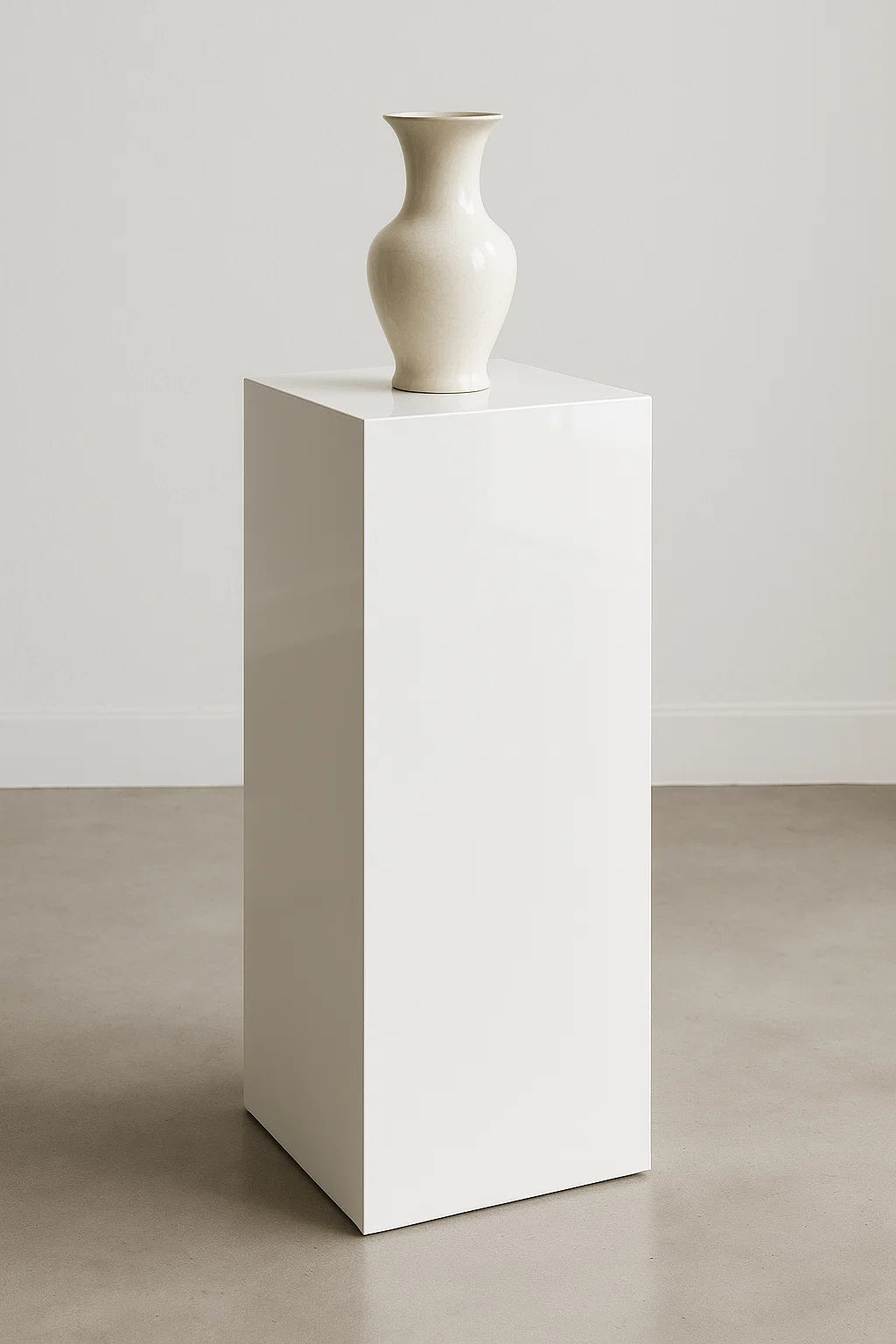 White Gloss Laminate Display Plinth