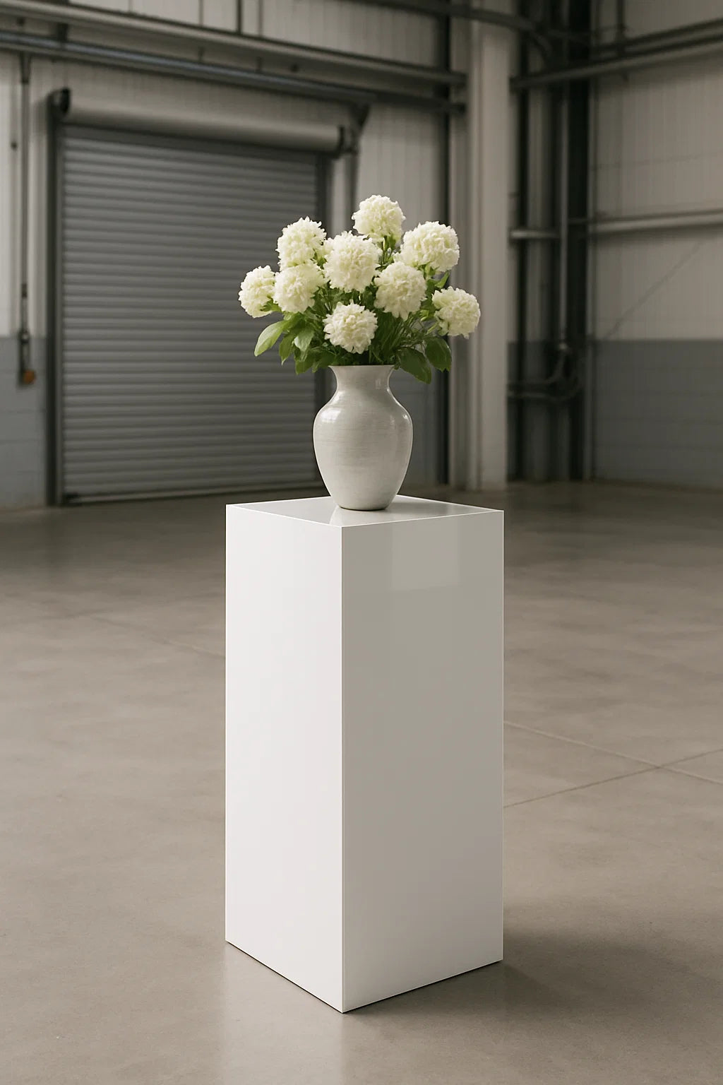 White Gloss Laminate Display Plinth