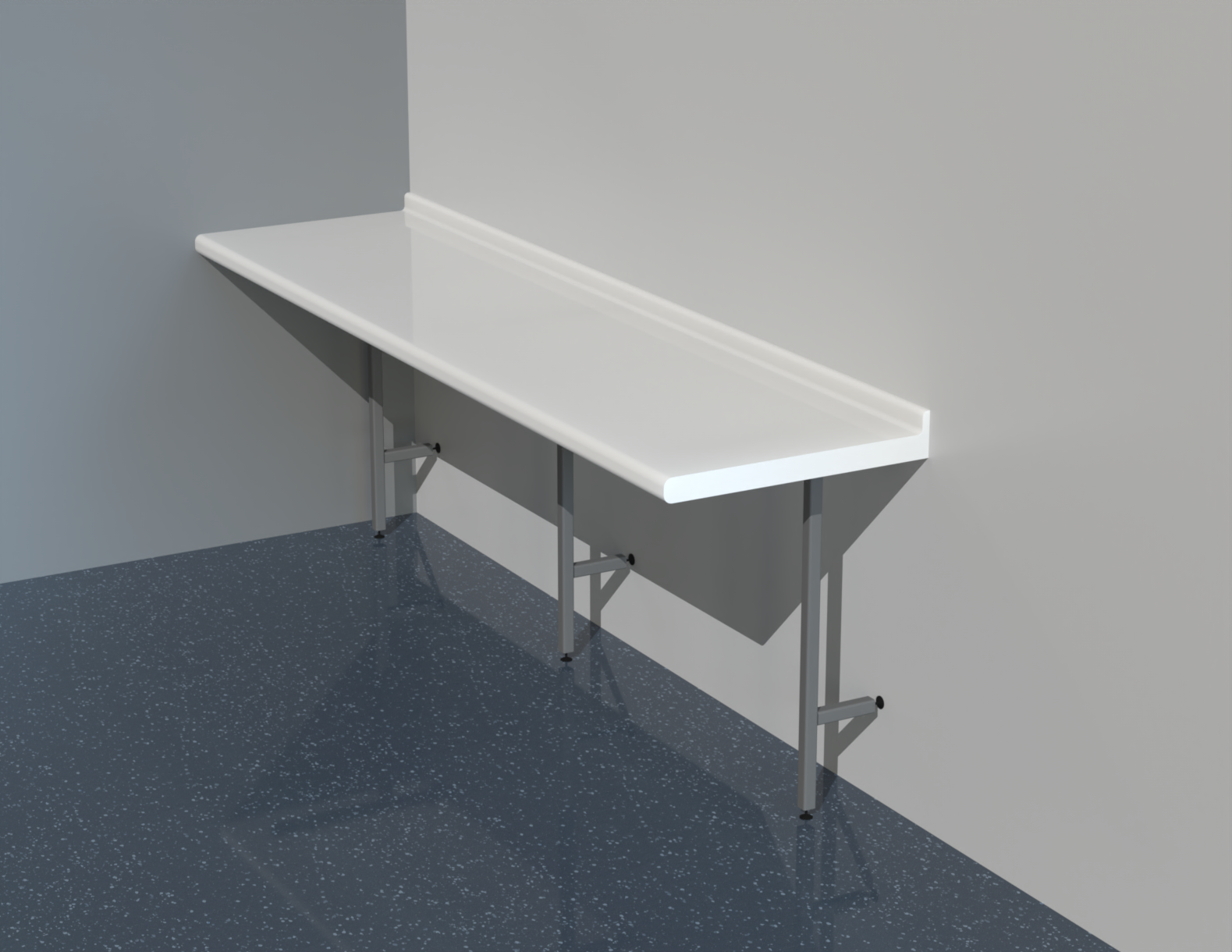 NHS HTM63 Compliant Worktop Full 3D Image