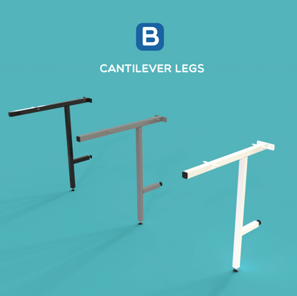 Cantilever Desk and Worktop Legs in Various Colours