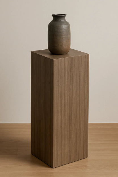 Dark Woodgrain Laminate Display Plinth