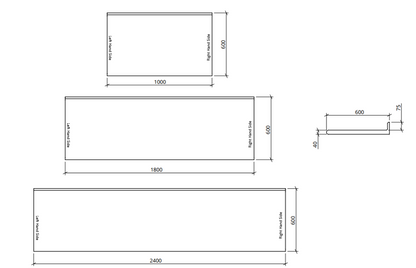 Standard Worktop with integral upstand from £380.00 Exc VAT